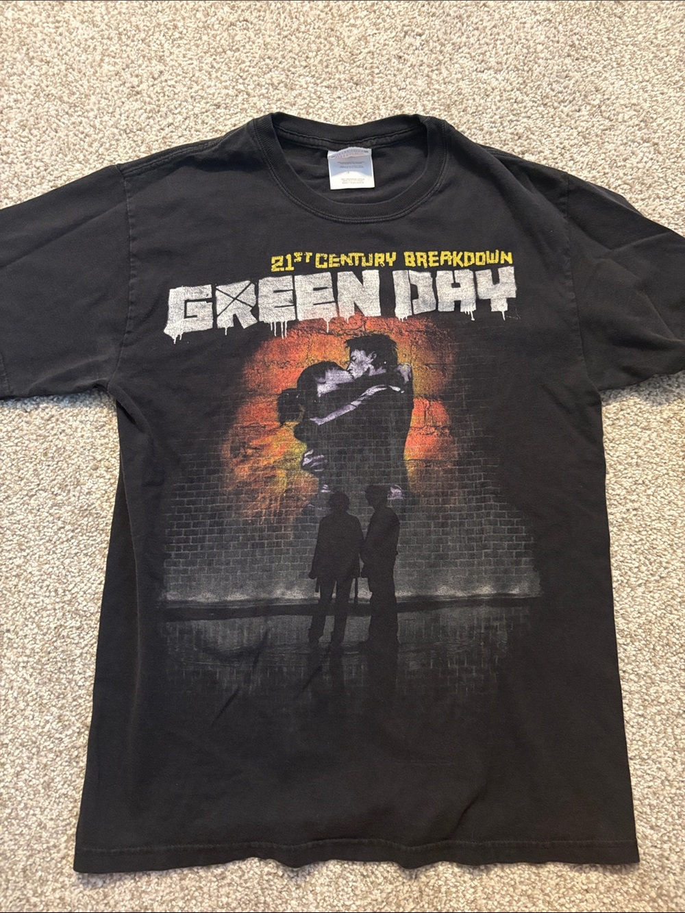 Vintage Green Day '21st Century Breakdown' Black Graphic Tee